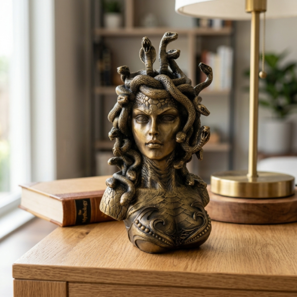Medusa Bust Statue – 10” Greek Decor